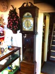 A 8 Day Brass Face Rocking Ship Grandfather Clock.£6,500